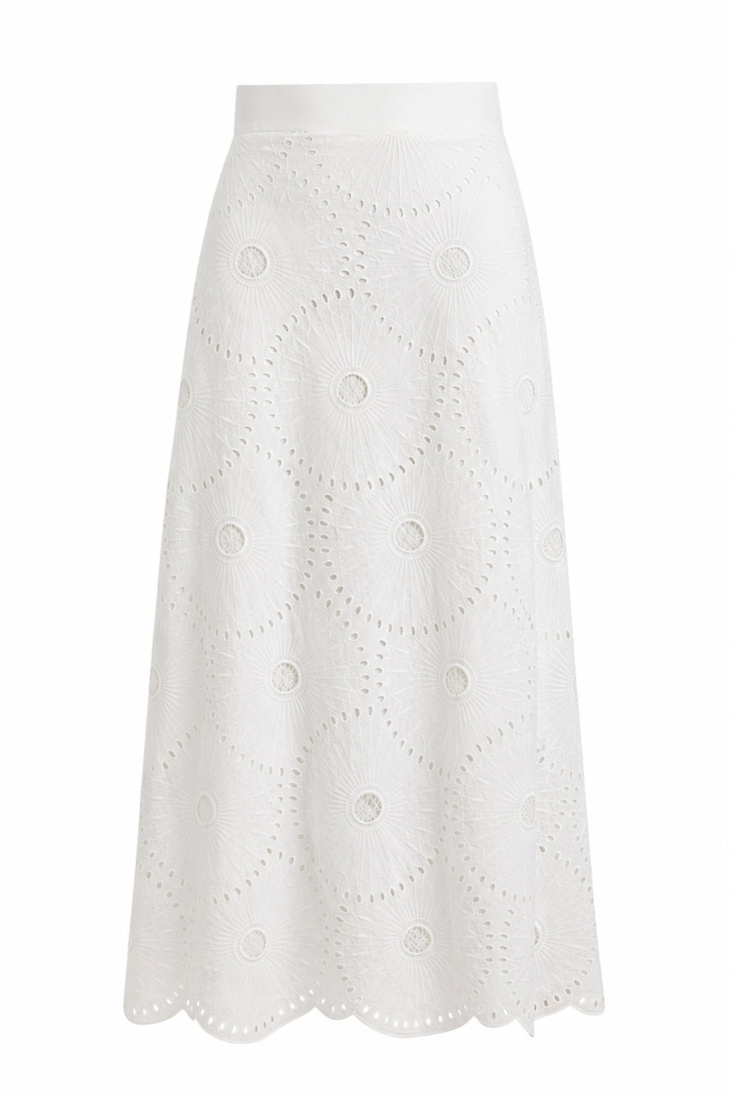 Anabel Embroidered White Skirt