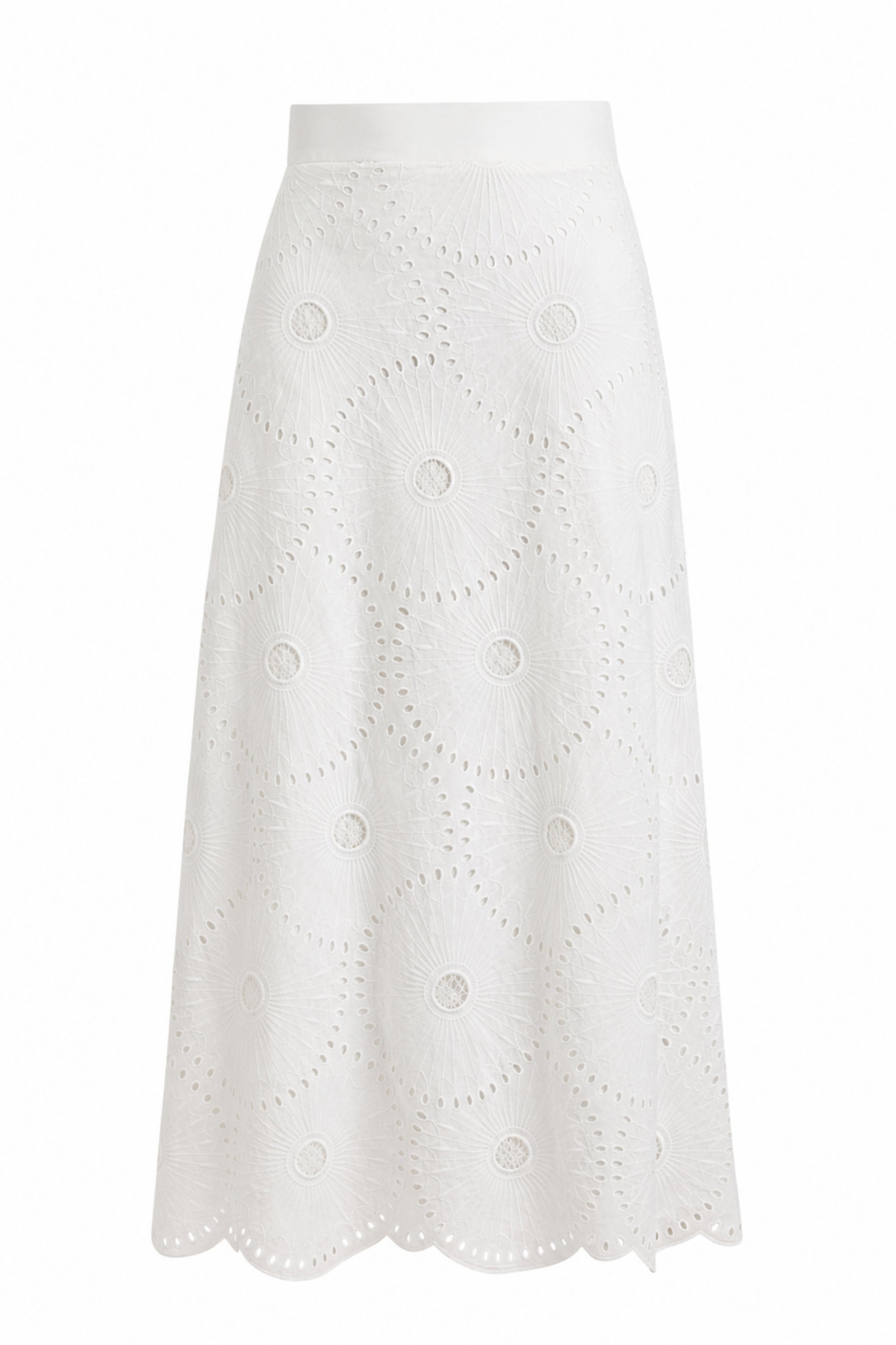 Falda Anabel Bordada Blanca